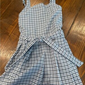 Abercrombie Kids Blue and White Tie Front Sundress